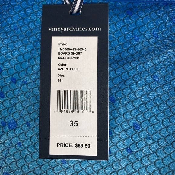 Vineyard Vines Blue Mahi Pieced Board Shorts NWT - Picture 3 of 5